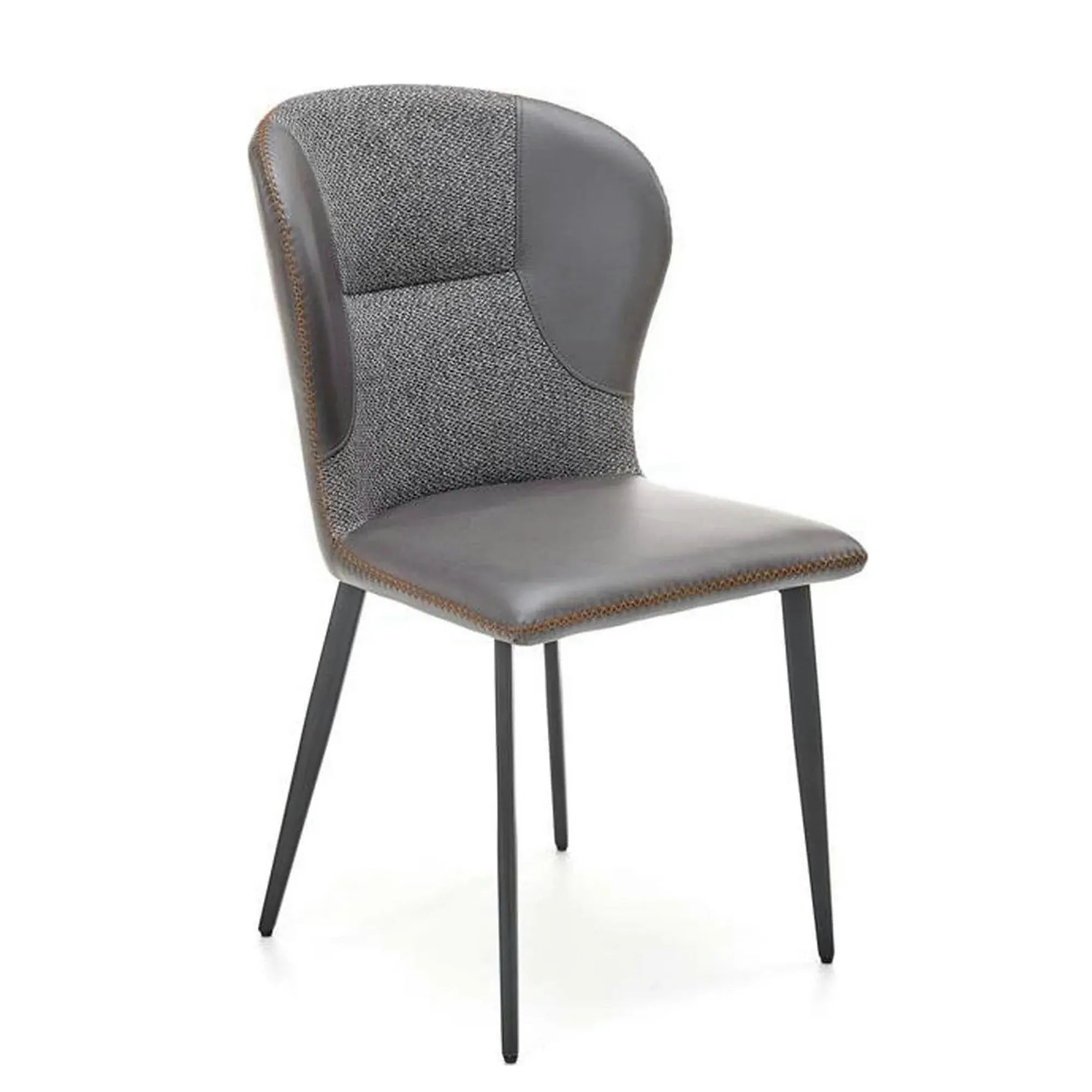 Scaun K466, gri/negru, stofa/piele ecologica, 50x58x89 cm