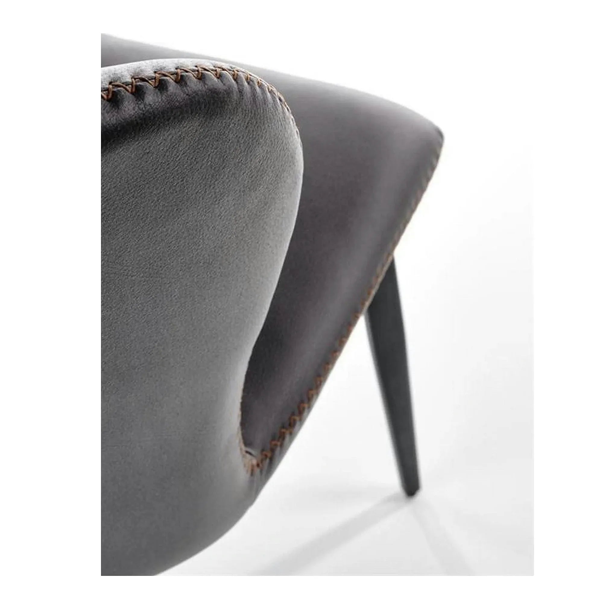 Scaun K466, gri/negru, stofa/piele ecologica, 50x58x89 cm
