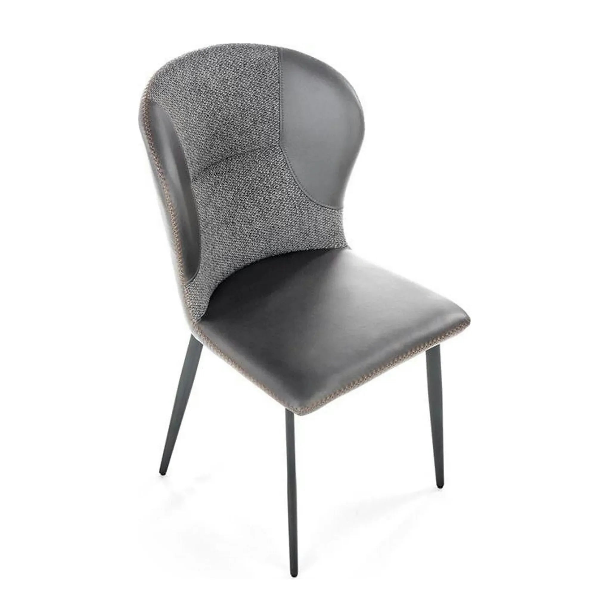Scaun K466, gri/negru, stofa/piele ecologica, 50x58x89 cm