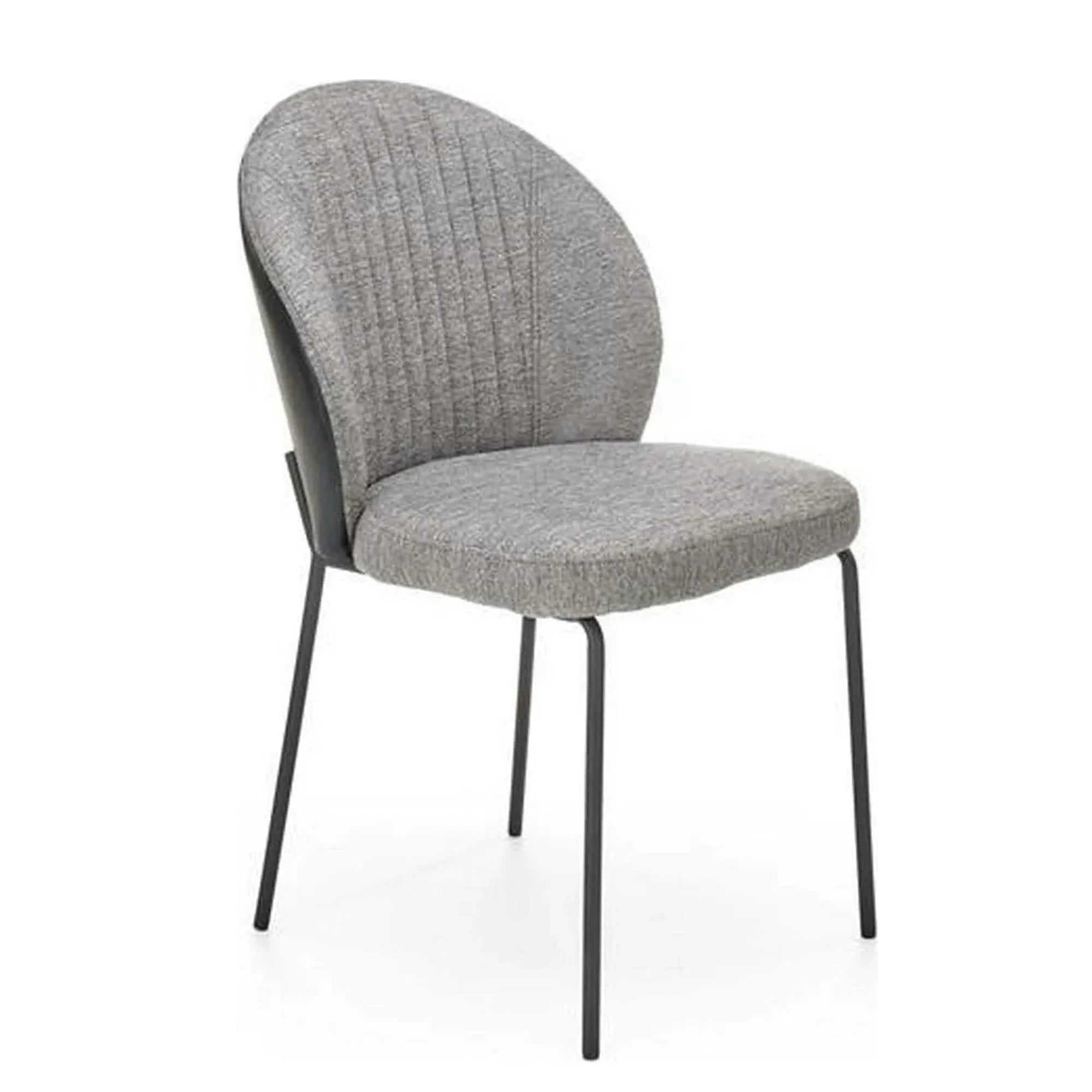 Scaun K471, gri/negru, stofa/piele ecologica, 50x58x85 cm