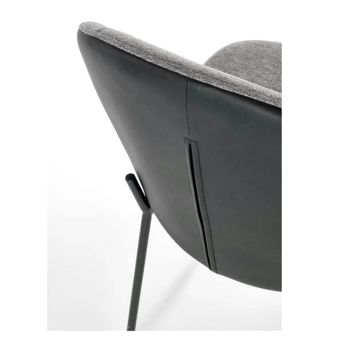 Scaun K471, gri/negru, stofa/piele ecologica, 50x58x85 cm