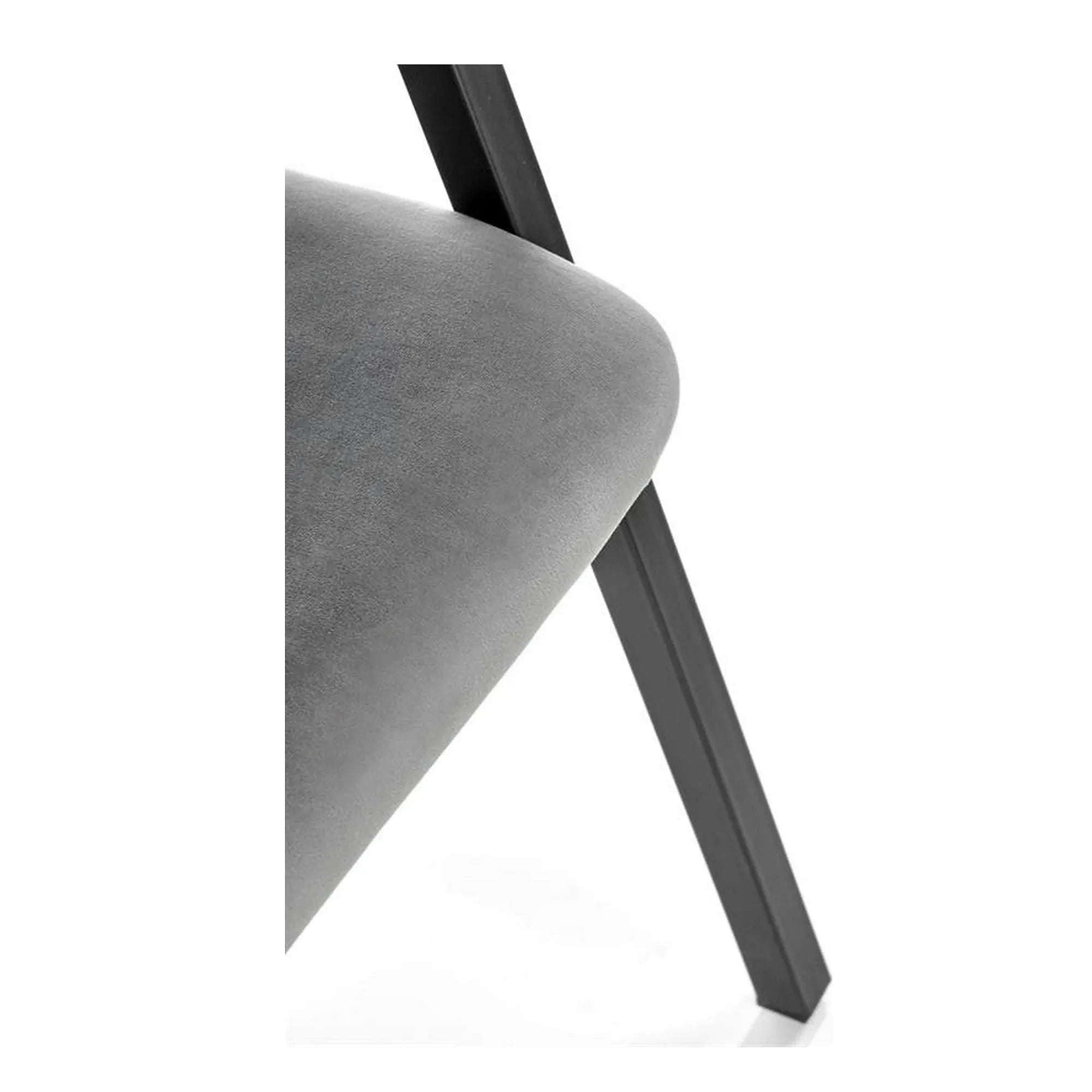 Scaun K473, stofa catifelata gri, 54x58x82 cm