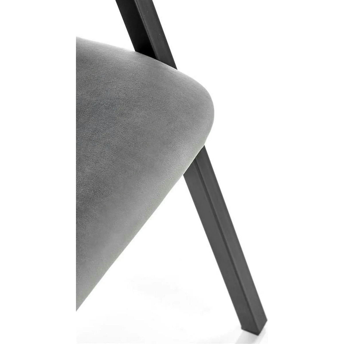 Scaun K473, stofa catifelata gri, 54x58x82 cm