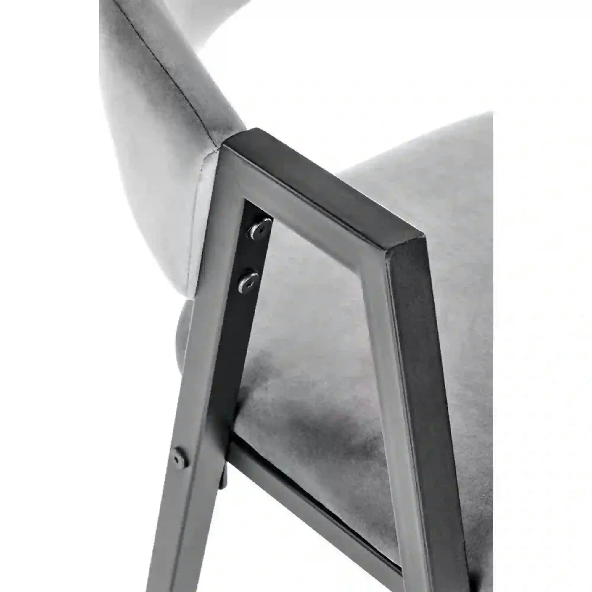 Scaun K473, stofa catifelata gri, 54x58x82 cm