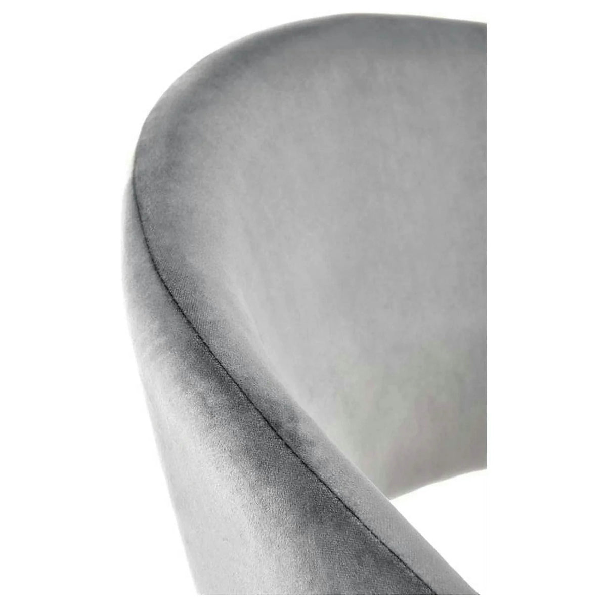 Scaun K473, stofa catifelata gri, 54x58x82 cm