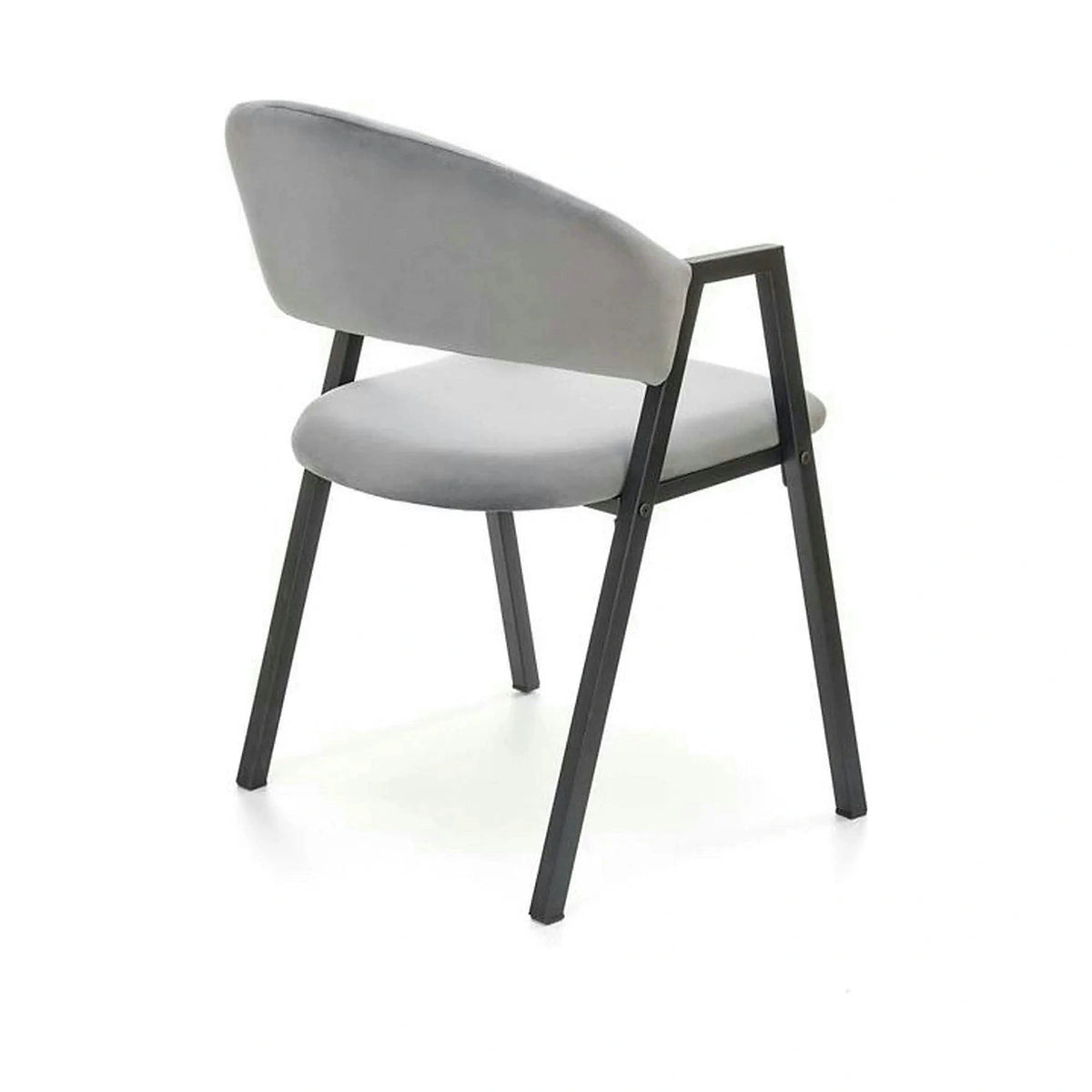 Scaun K473, stofa catifelata gri, 54x58x82 cm