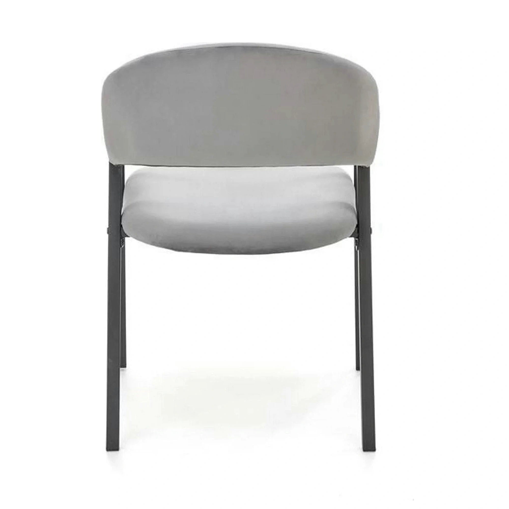 Scaun K473, stofa catifelata gri, 54x58x82 cm