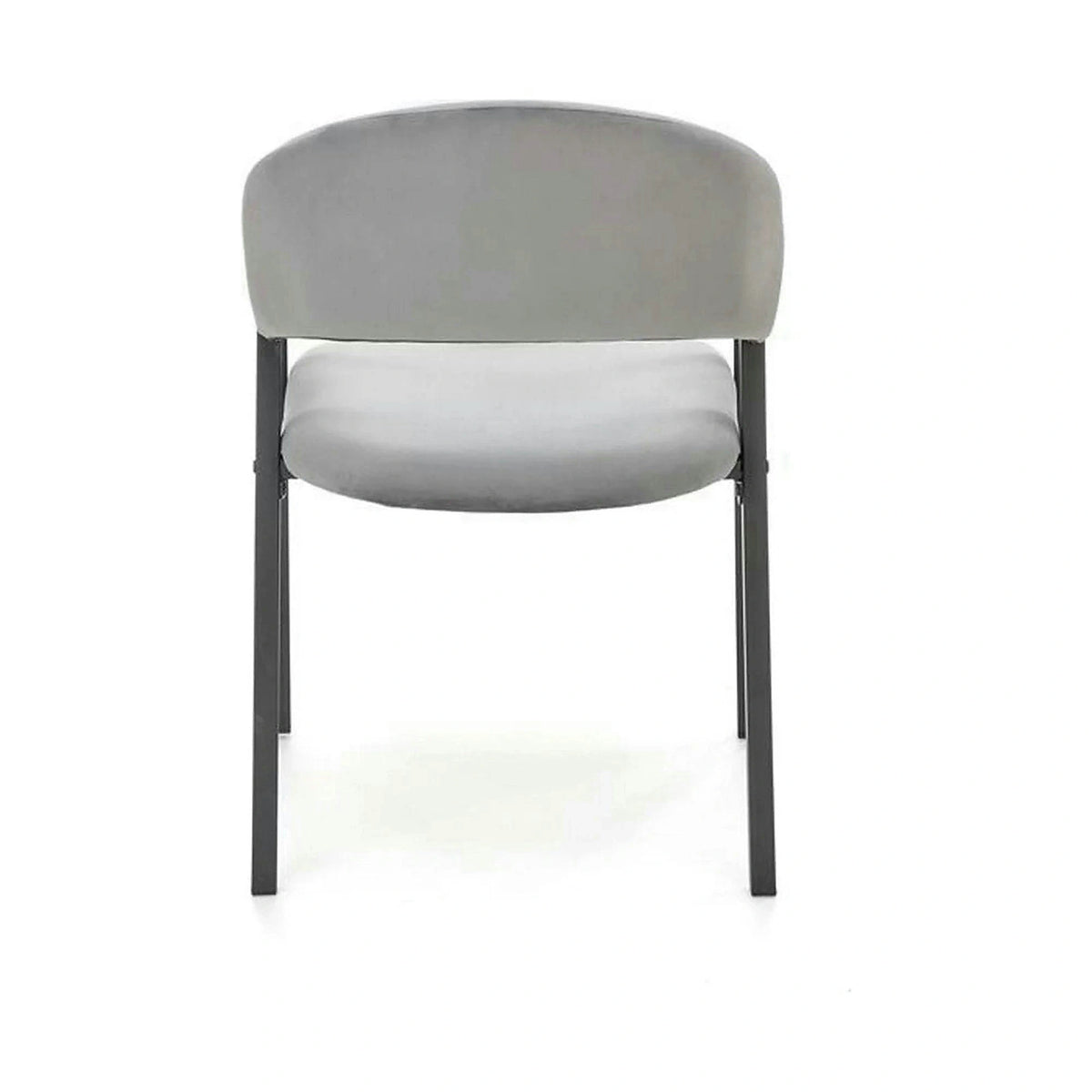 Scaun K473, stofa catifelata gri, 54x58x82 cm