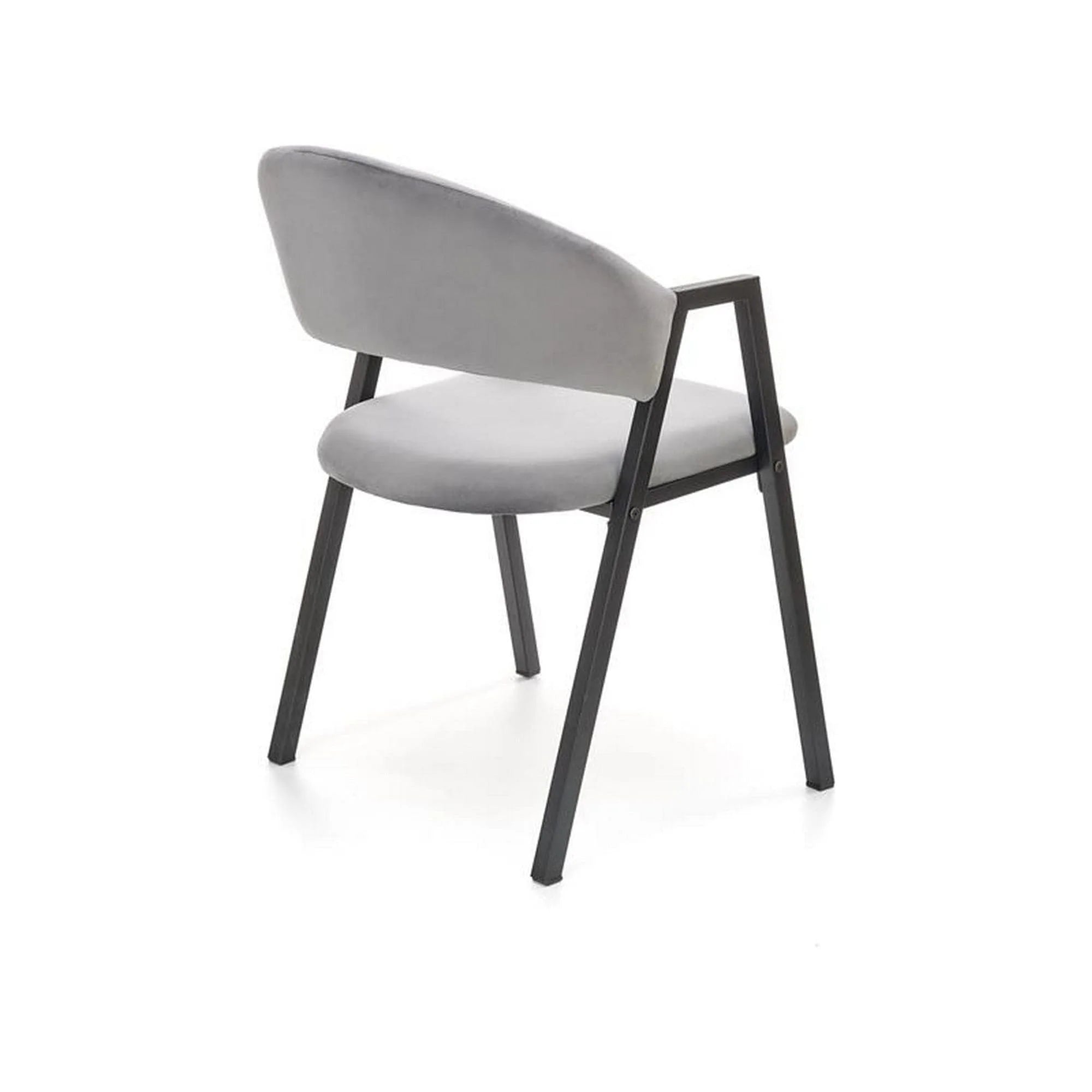 Scaun K473, stofa catifelata gri, 54x58x82 cm
