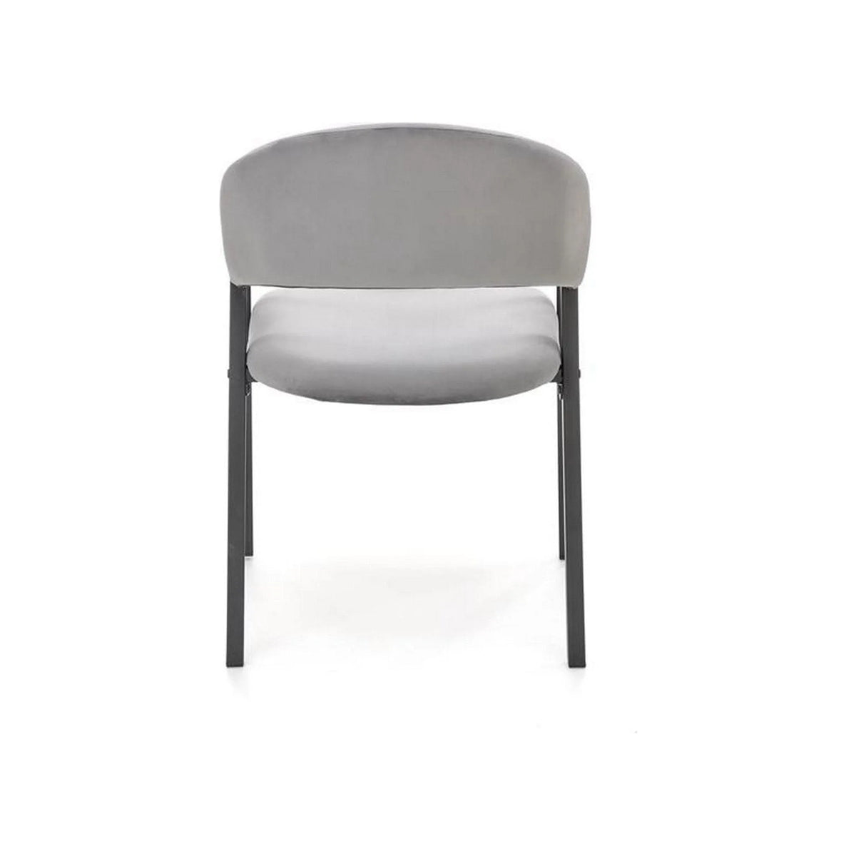 Scaun K473, stofa catifelata gri, 54x58x82 cm