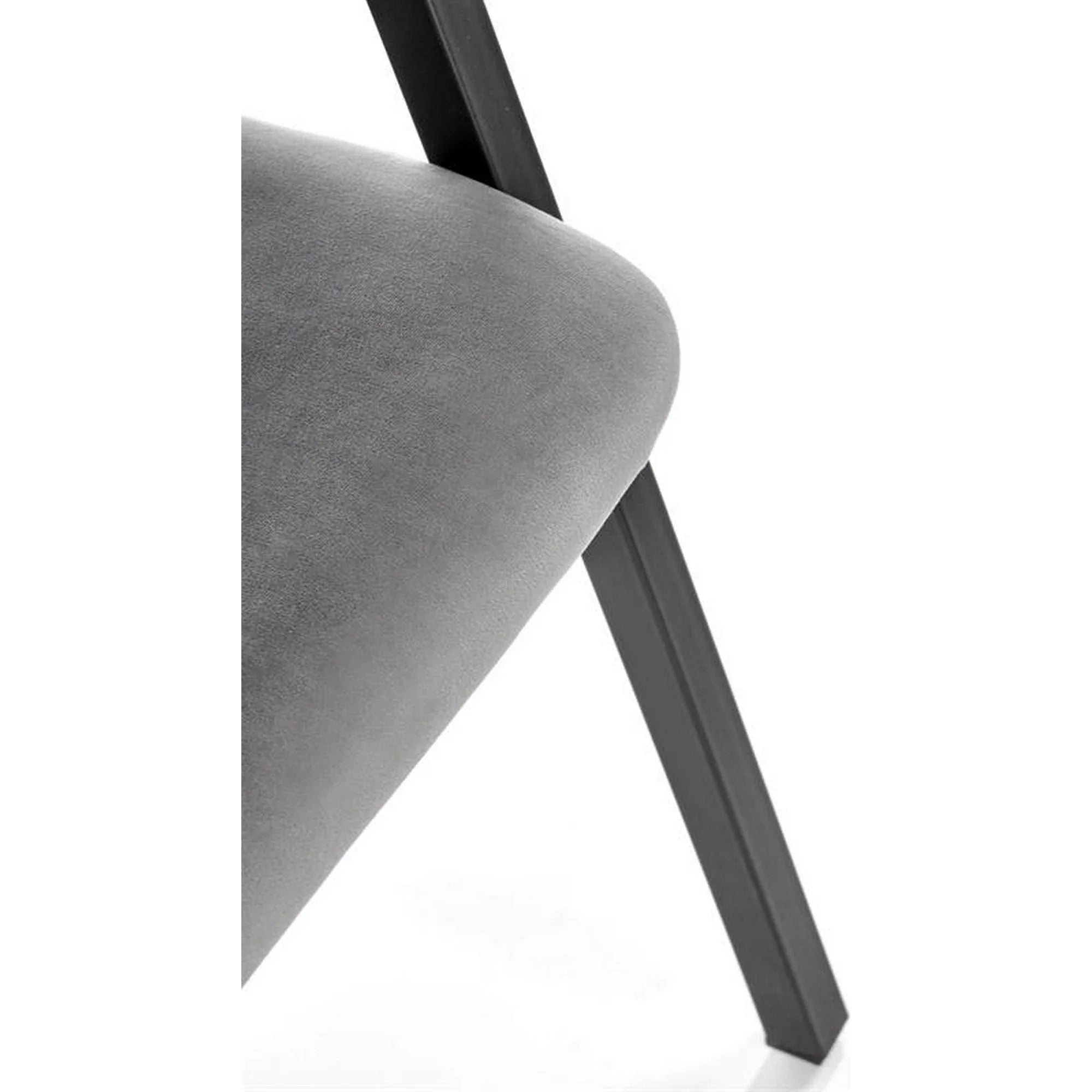 Scaun K473, stofa catifelata gri, 54x58x82 cm