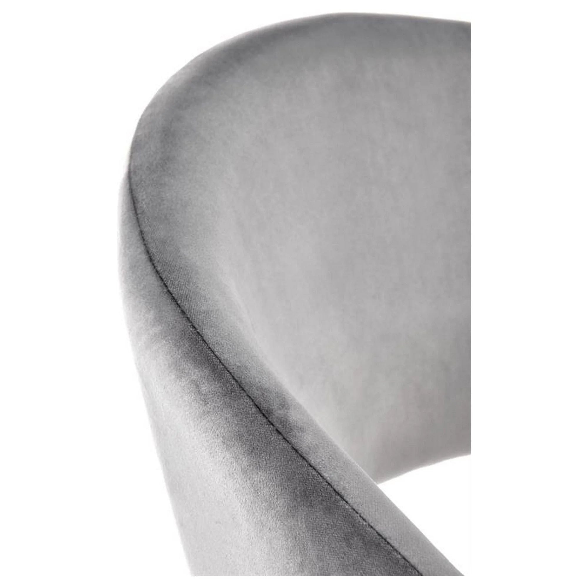 Scaun K473, stofa catifelata gri, 54x58x82 cm