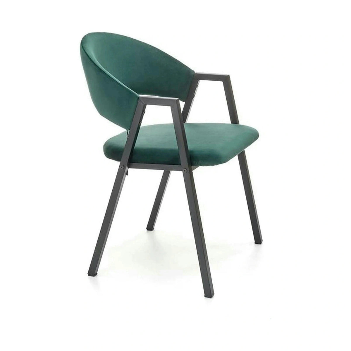Scaun K473, stofa catifelata verde inchis, 54x58x82 cm