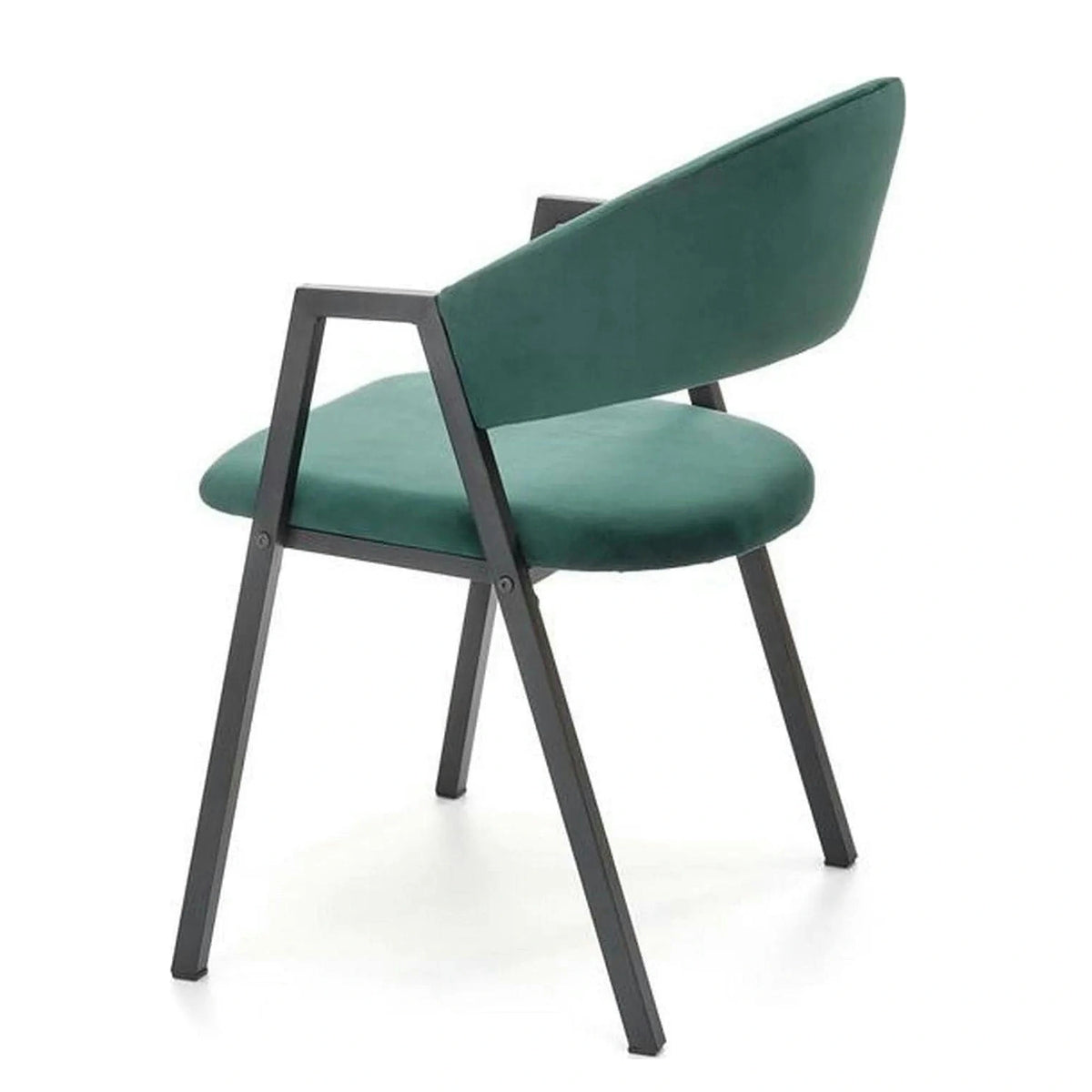 Scaun K473, stofa catifelata verde inchis, 54x58x82 cm