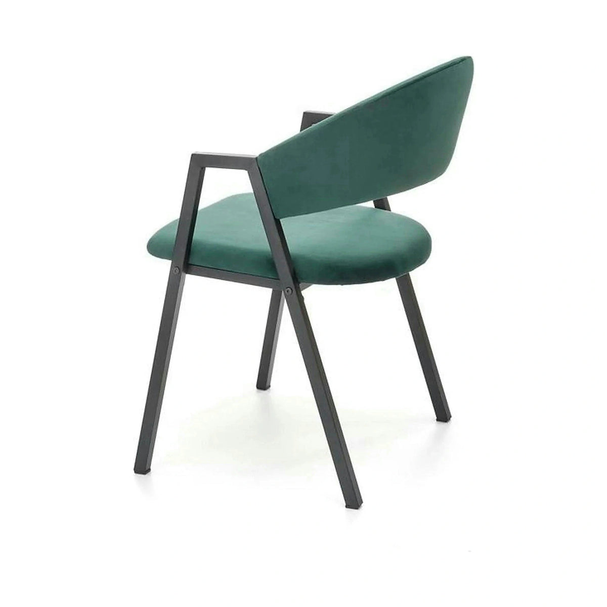Scaun K473, stofa catifelata verde inchis, 54x58x82 cm