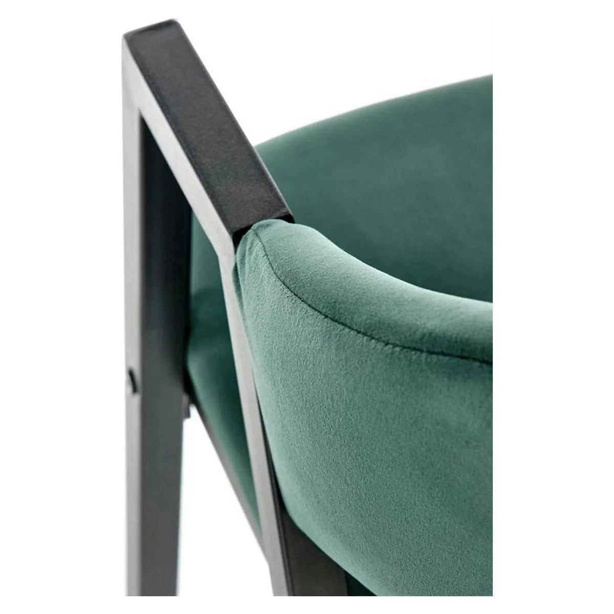 Scaun K473, stofa catifelata verde inchis, 54x58x82 cm