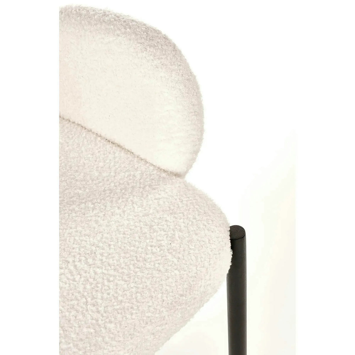 Scaun K477, crem/negru, stofa/metal, 58x58x89 cm