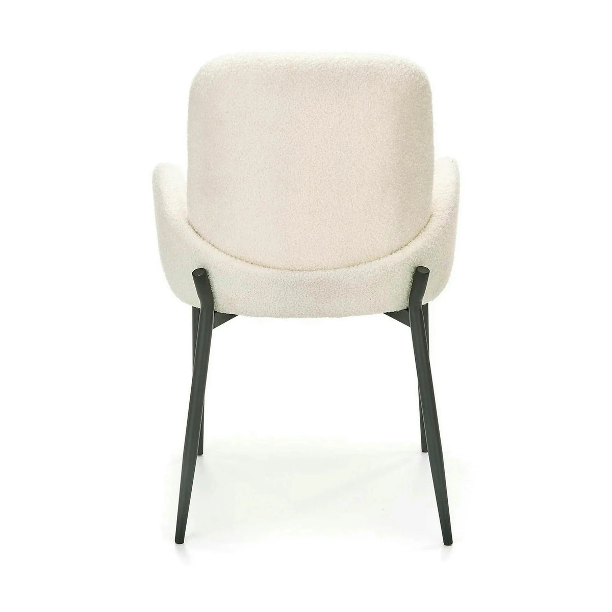 Scaun K477, crem/negru, stofa/metal, 58x58x89 cm