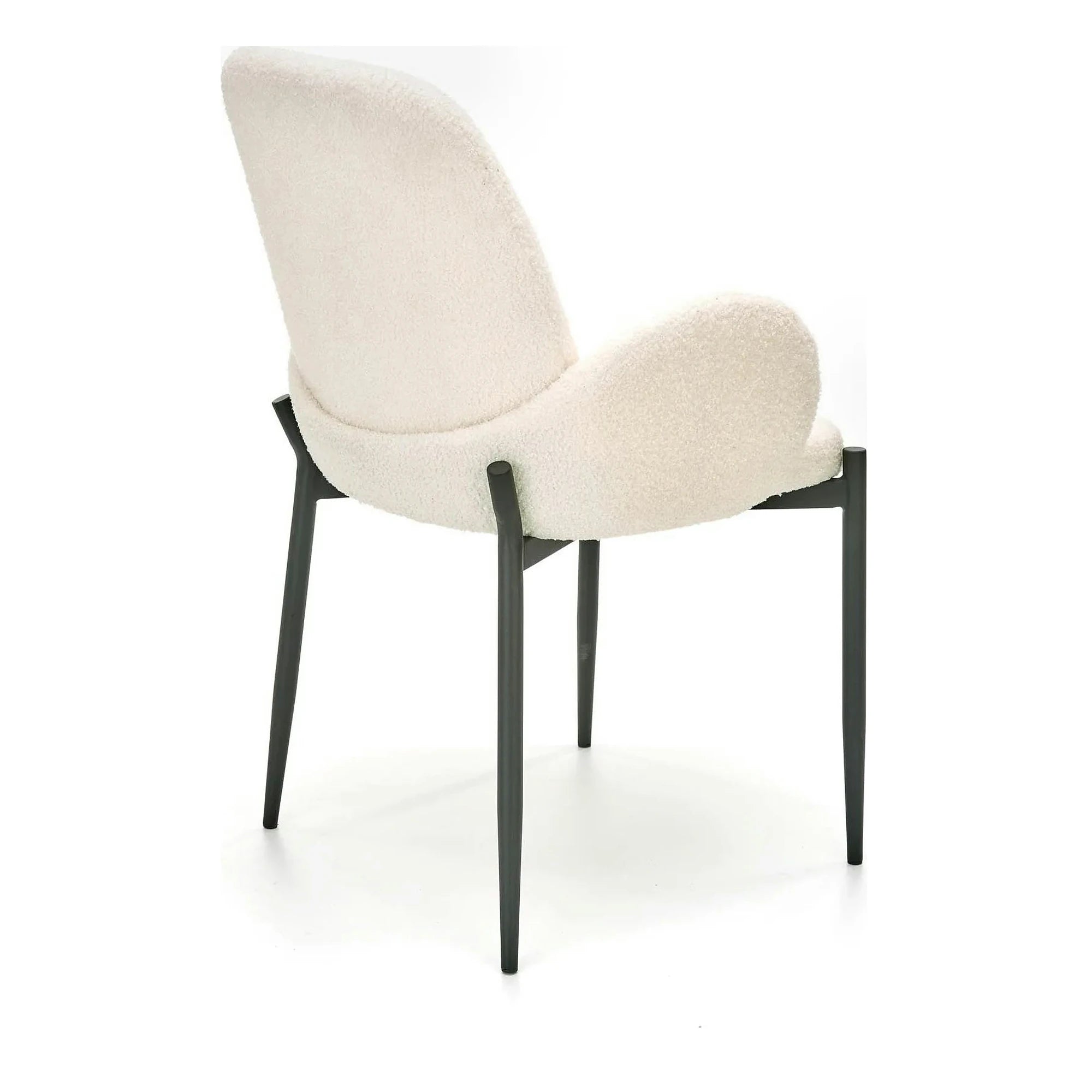 Scaun K477, crem/negru, stofa/metal, 58x58x89 cm