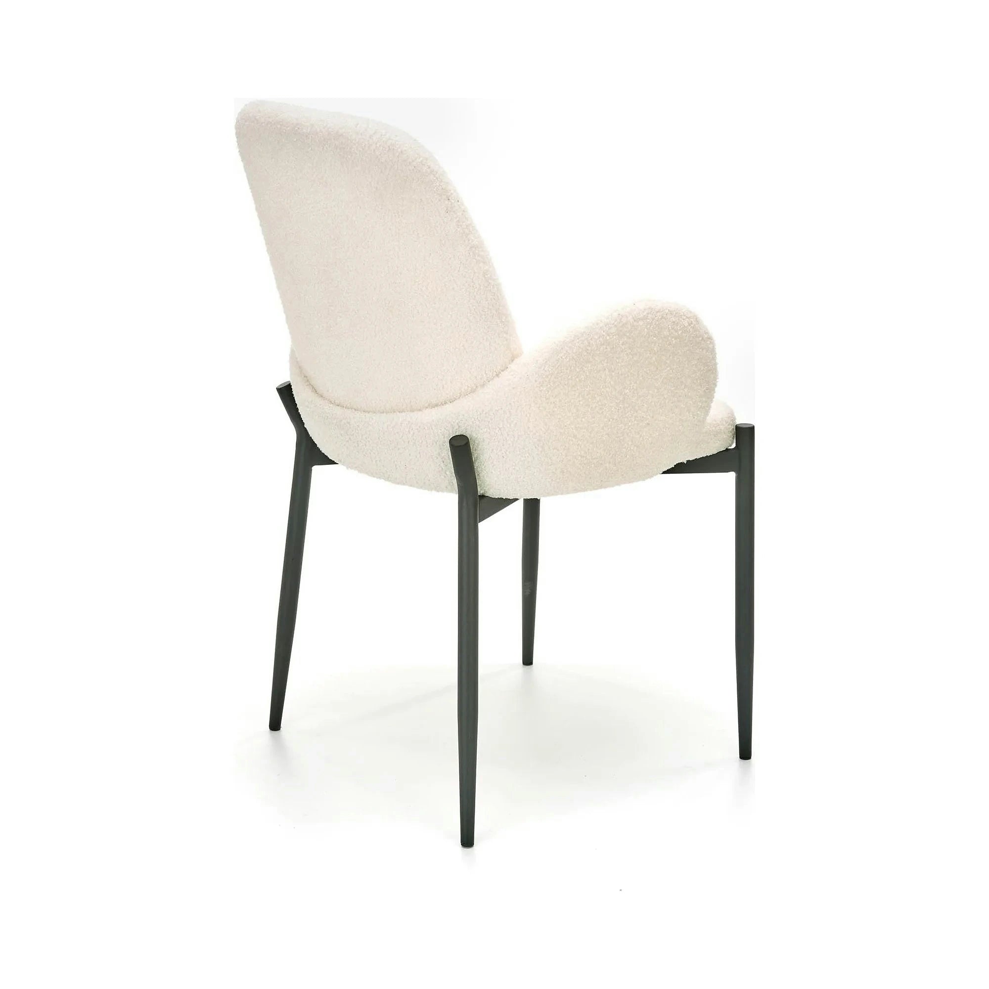 Scaun K477, crem/negru, stofa/metal, 58x58x89 cm