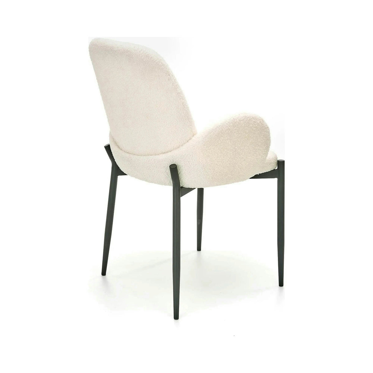 Scaun K477, crem/negru, stofa/metal, 58x58x89 cm