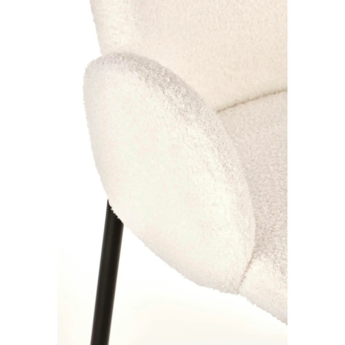 Scaun K477, crem/negru, stofa/metal, 58x58x89 cm