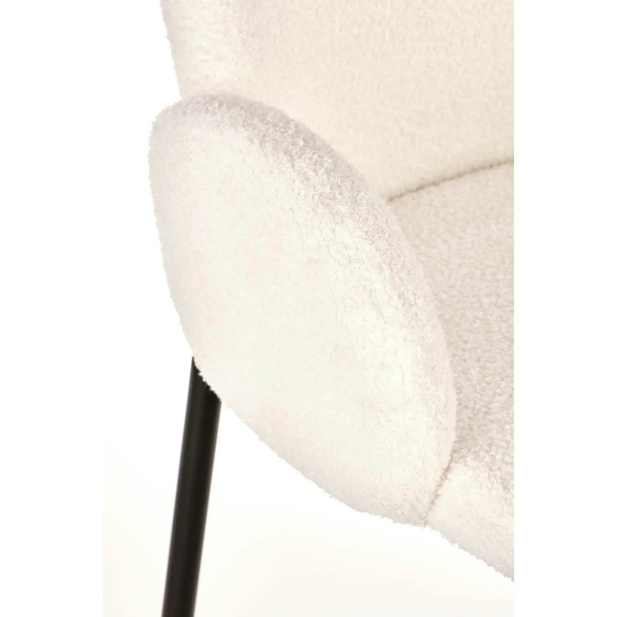 Scaun K477, crem/negru, stofa/metal, 58x58x89 cm