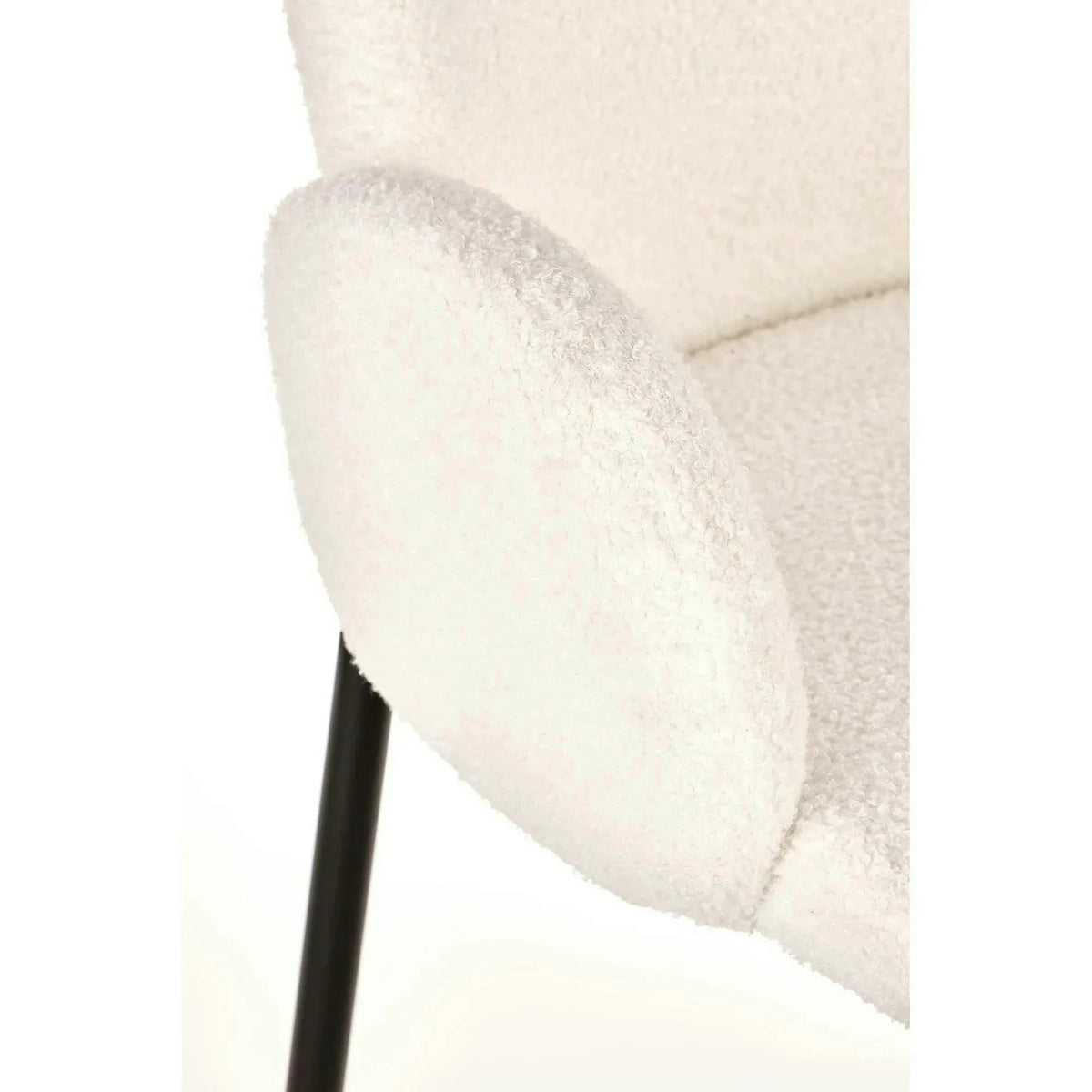 Scaun K477, crem/negru, stofa/metal, 58x58x89 cm