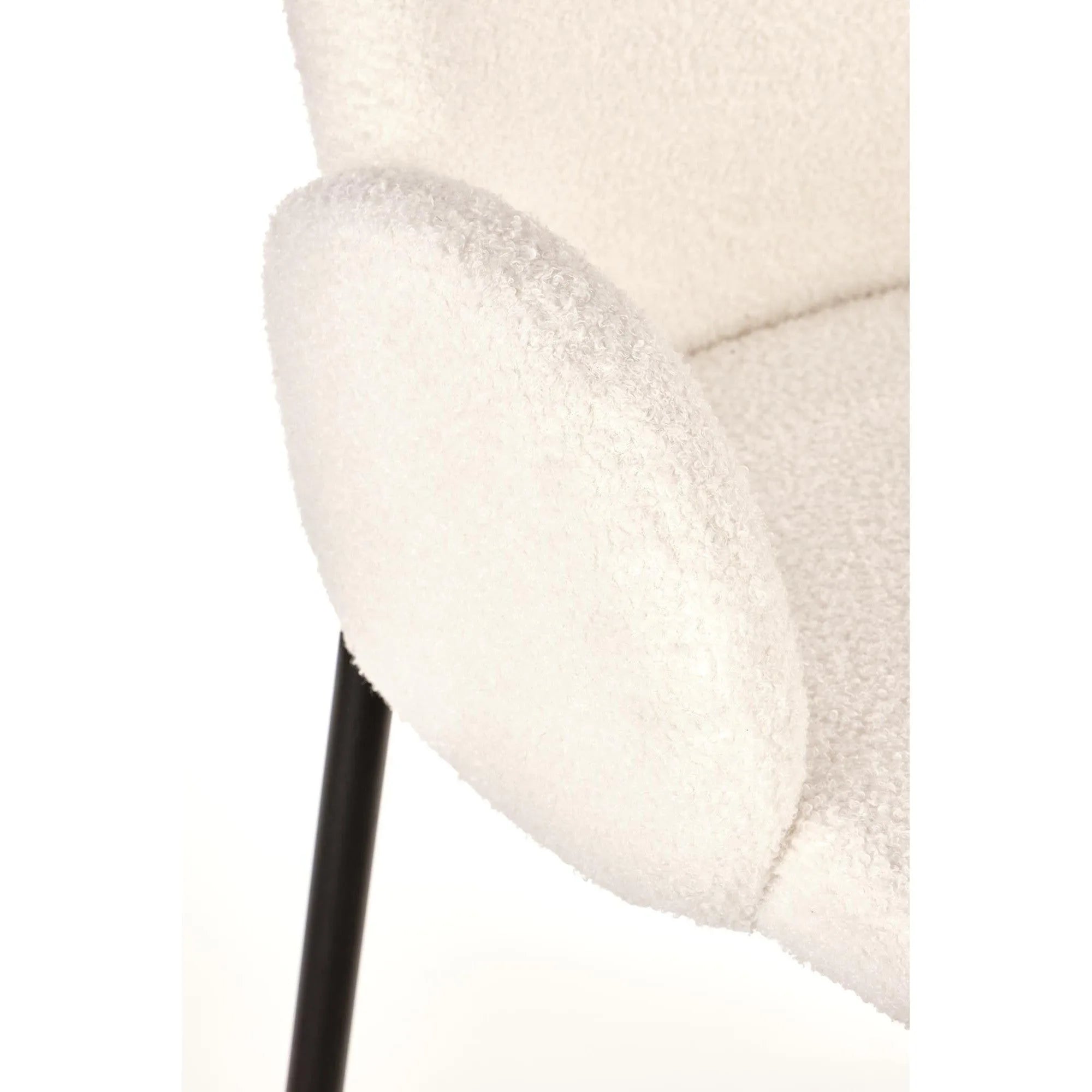 Scaun K477, crem/negru, stofa/metal, 58x58x89 cm