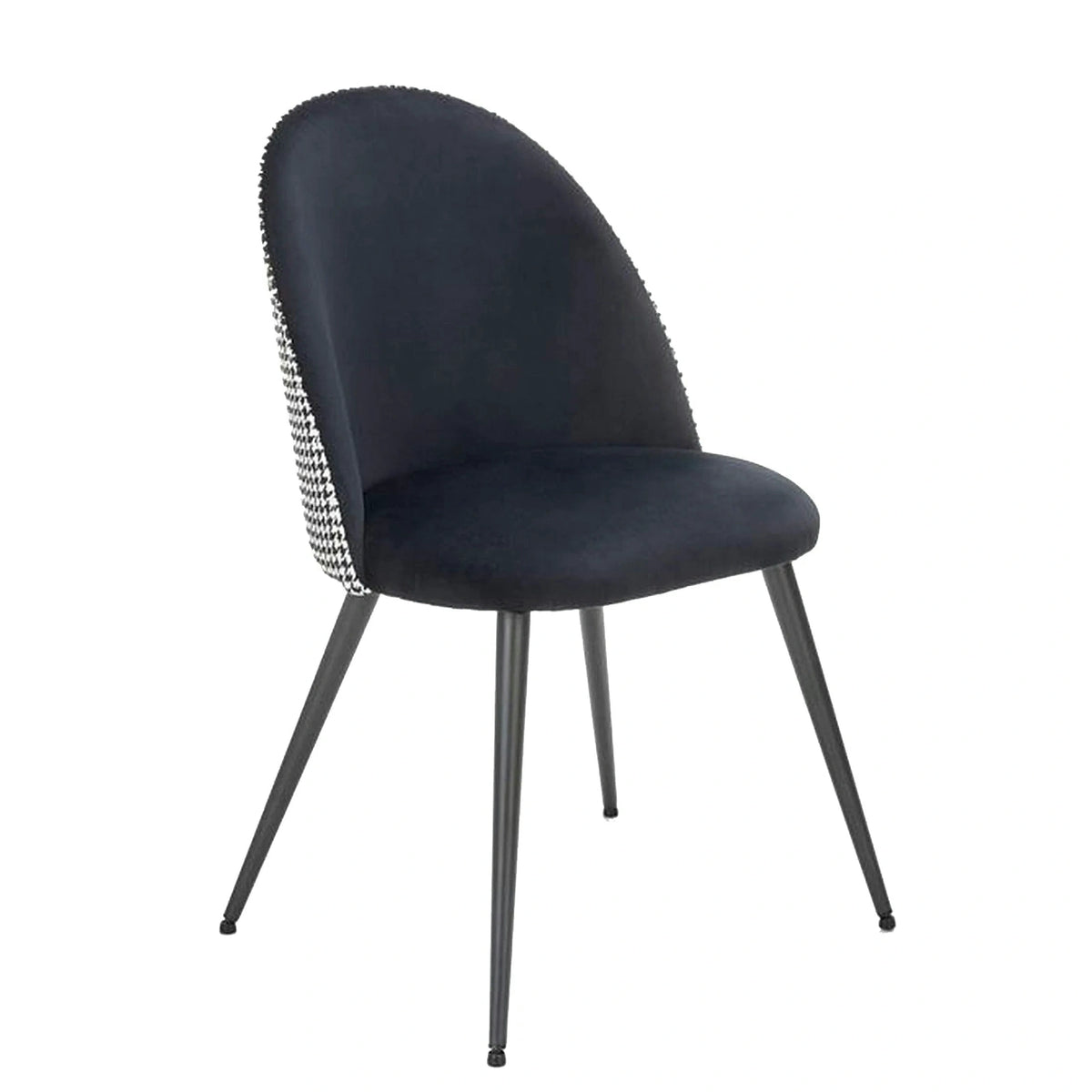 Scaun K478, stofa alb/negru, 49x54x84 cm