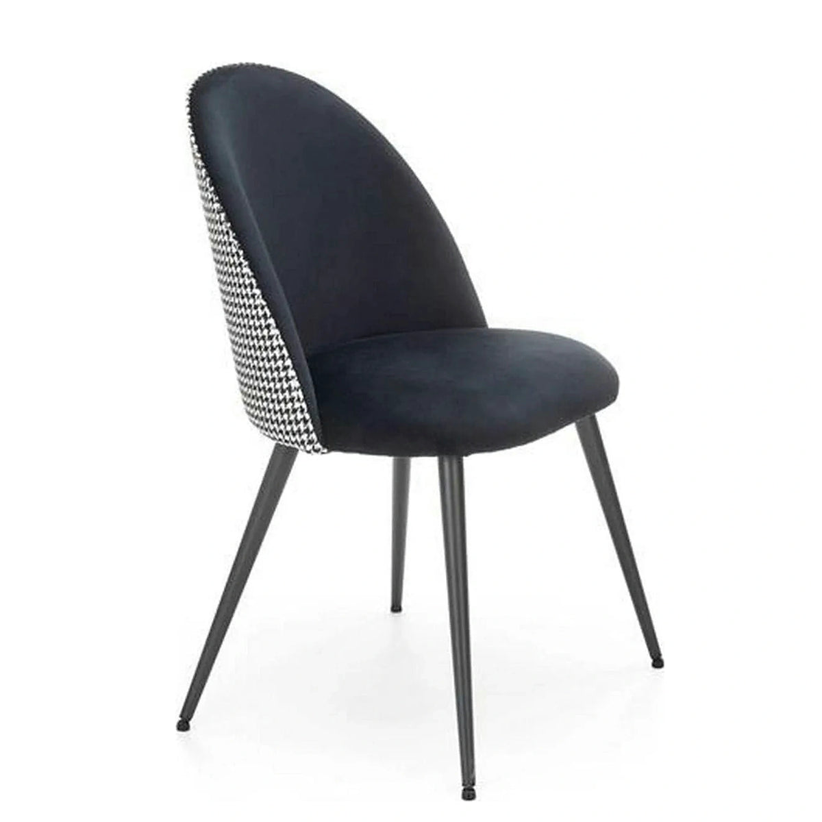 Scaun K478, stofa alb/negru, 49x54x84 cm