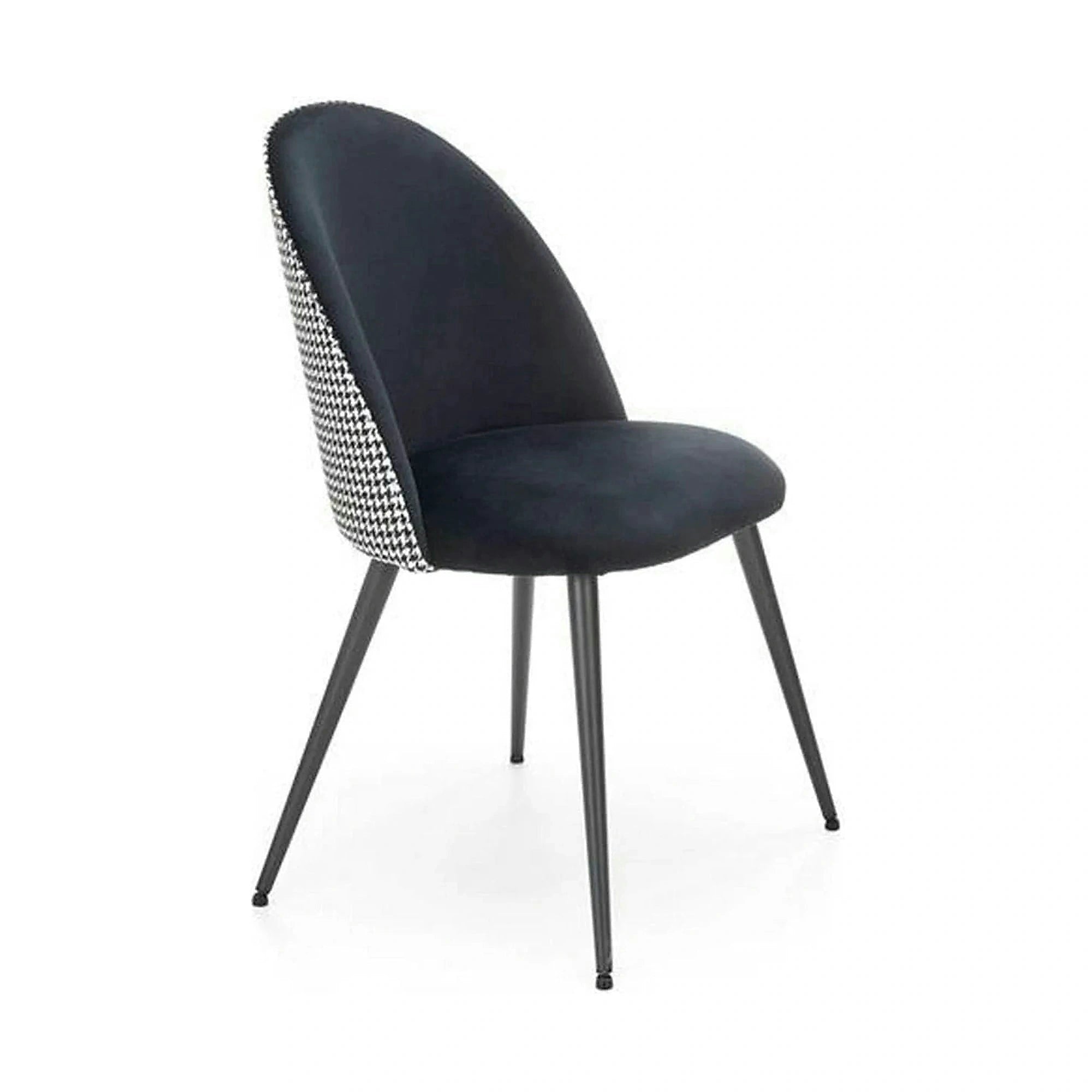 Scaun K478, stofa alb/negru, 49x54x84 cm