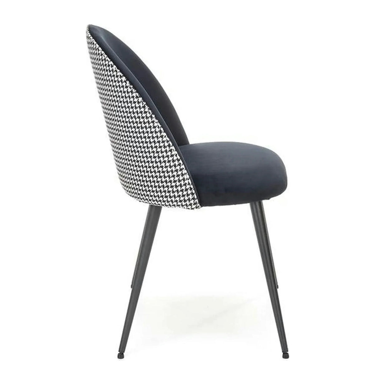 Scaun K478, stofa alb/negru, 49x54x84 cm