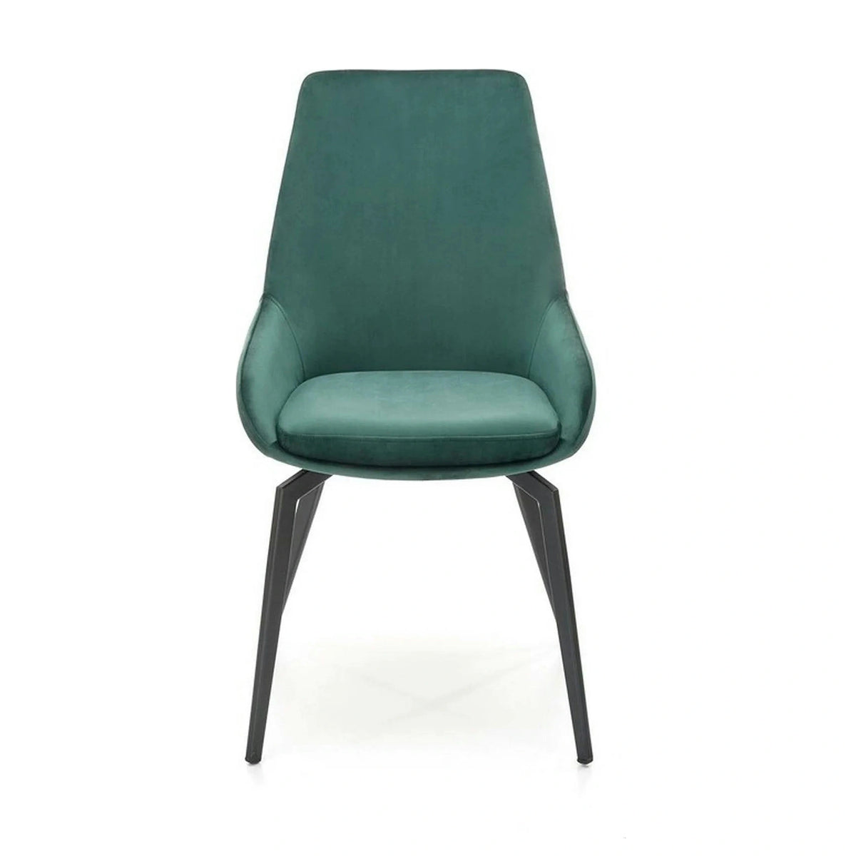 Scaun K479, verde/negru, stofa catifelata/metal, 49x60x91 cm
