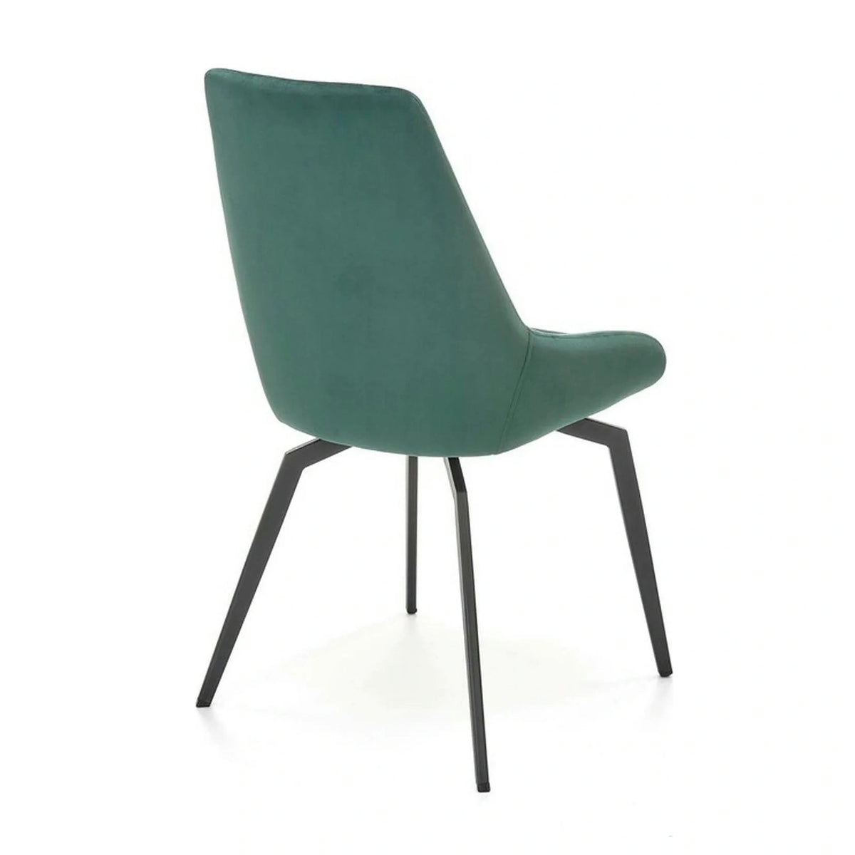 Scaun K479, verde/negru, stofa catifelata/metal, 49x60x91 cm
