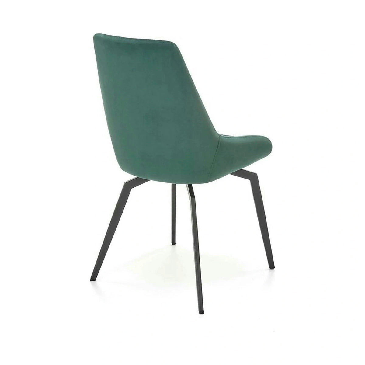 Scaun K479, verde/negru, stofa catifelata/metal, 49x60x91 cm