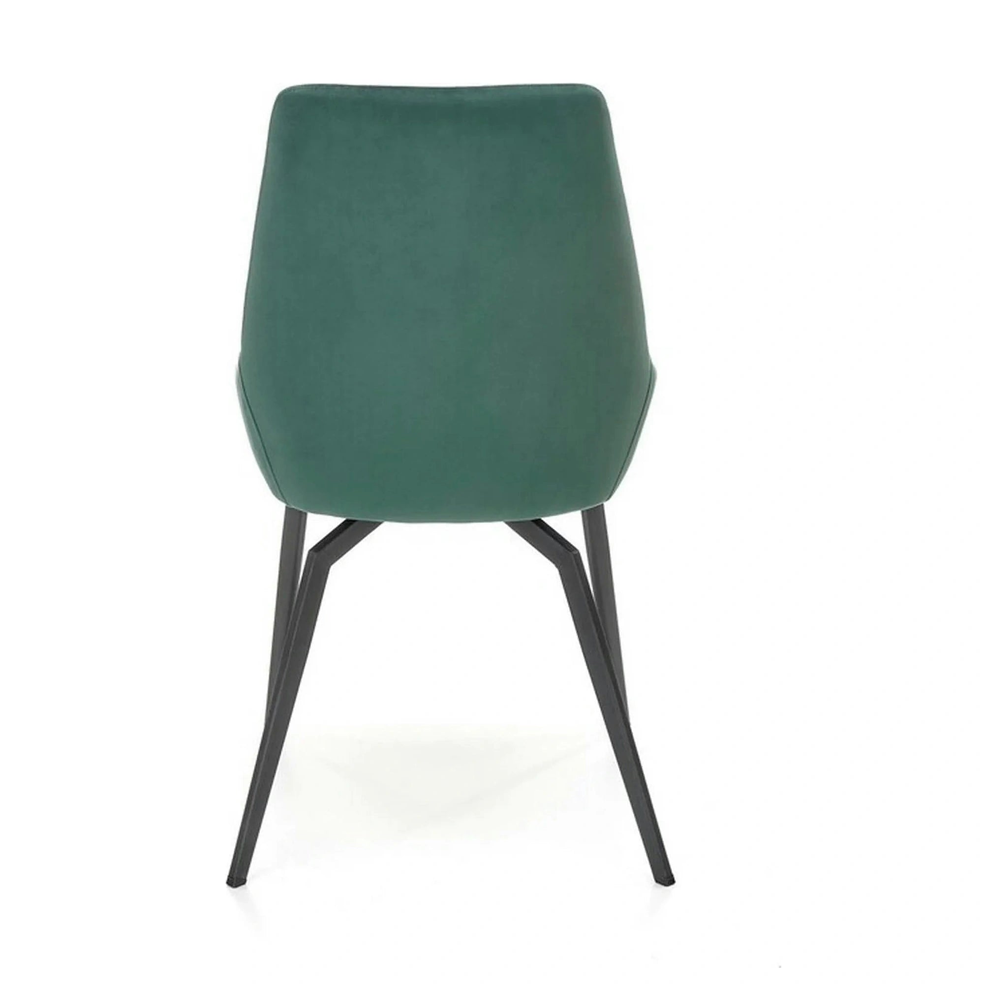 Scaun K479, verde/negru, stofa catifelata/metal, 49x60x91 cm