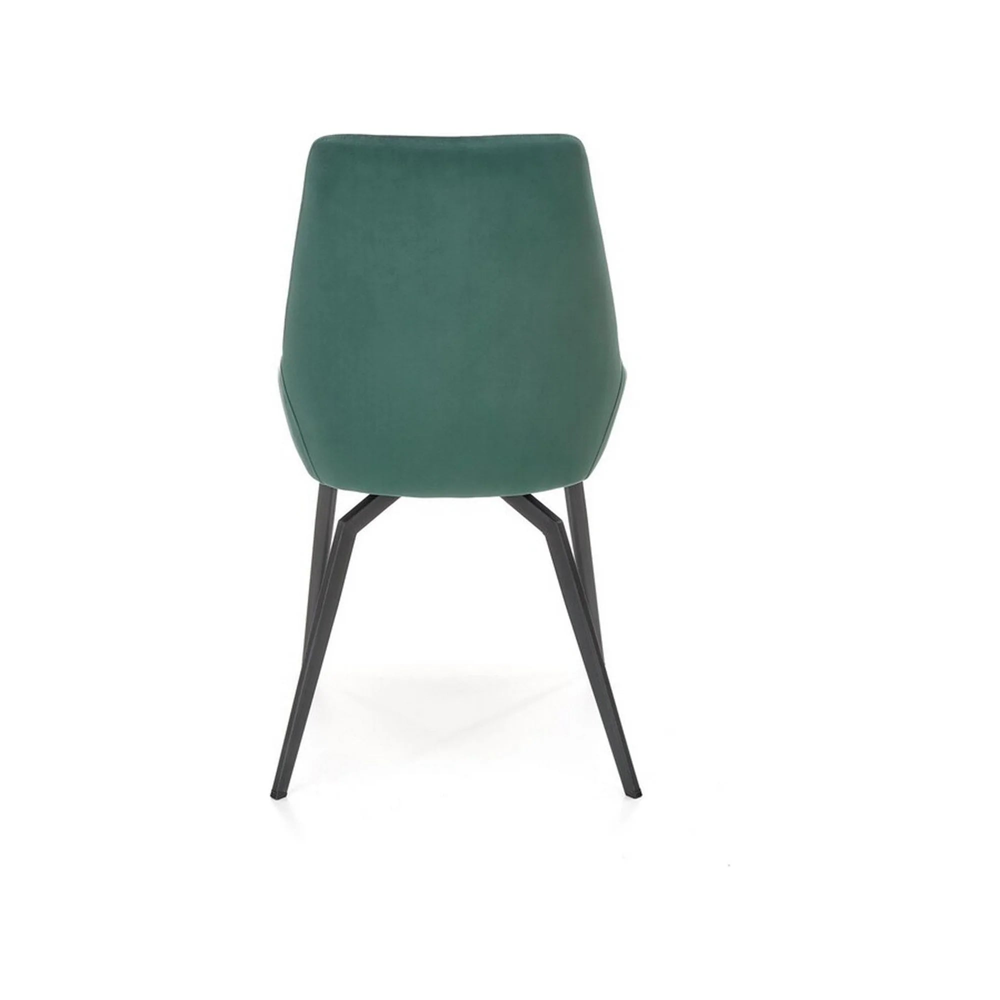 Scaun K479, verde/negru, stofa catifelata/metal, 49x60x91 cm