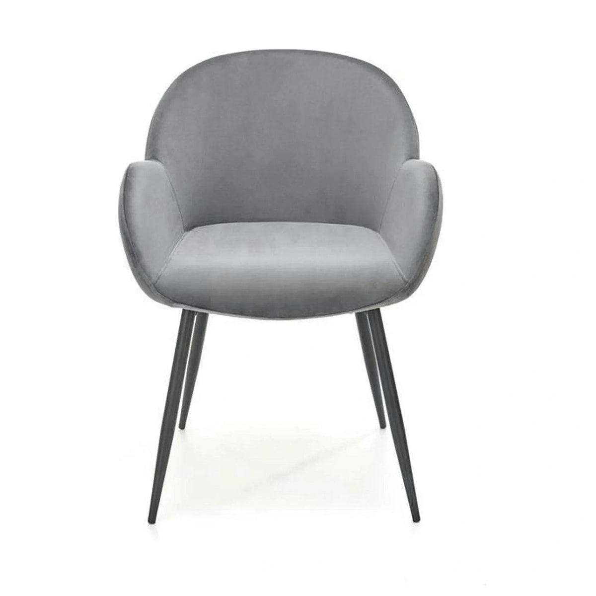 Scaun K480, gri/negru, stofa catifelata/metal, 59x59x79 cm