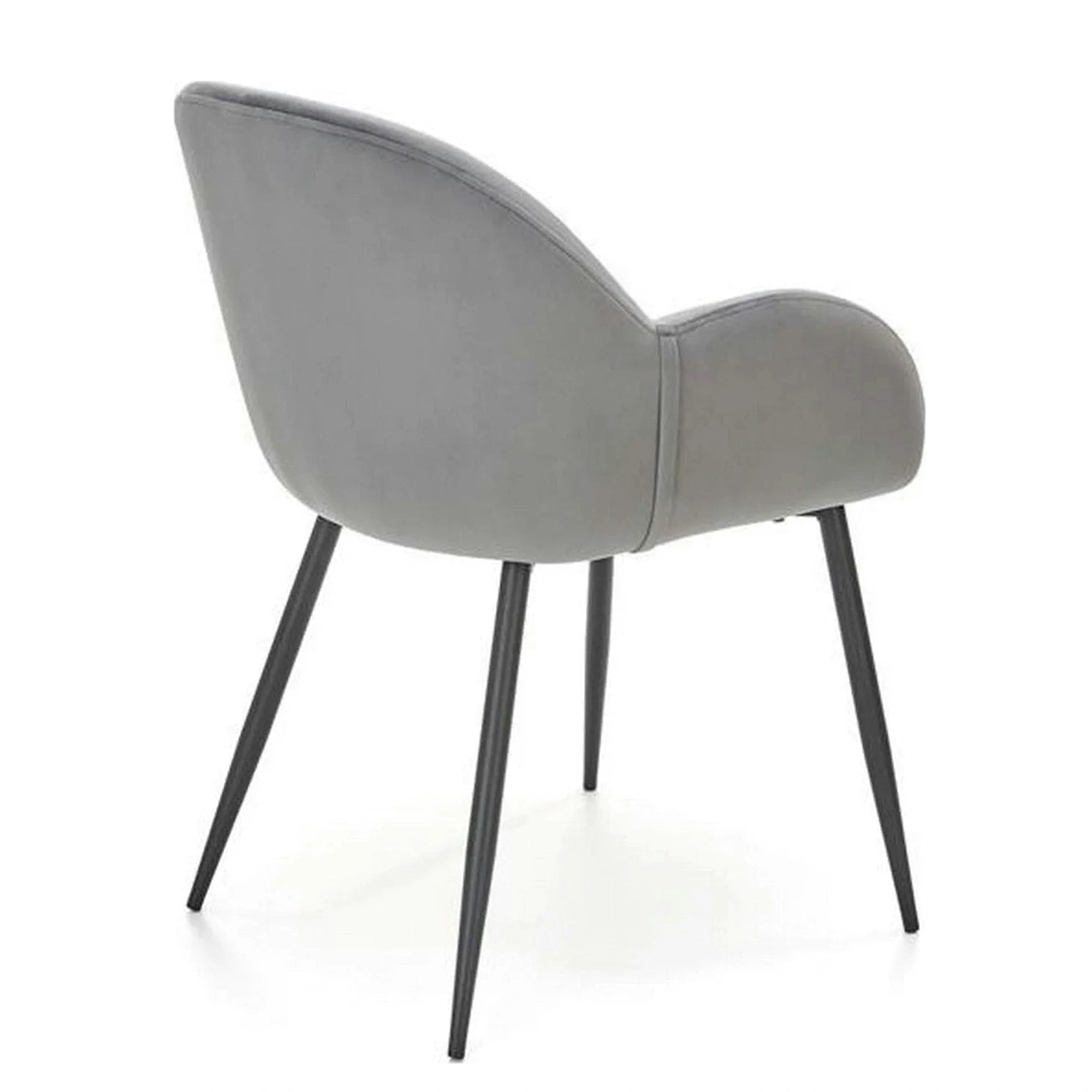 Scaun K480, gri/negru, stofa catifelata/metal, 59x59x79 cm