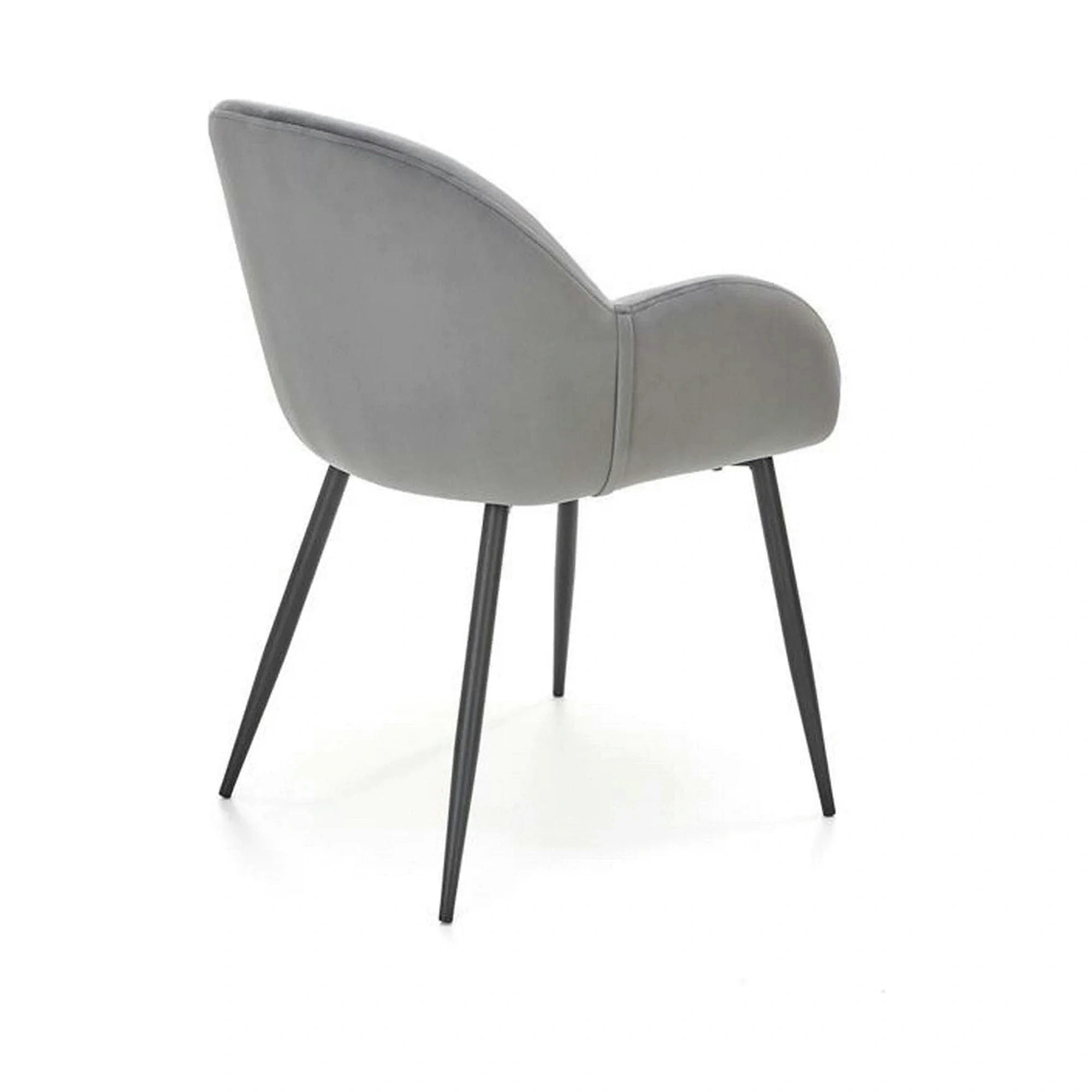 Scaun K480, gri/negru, stofa catifelata/metal, 59x59x79 cm