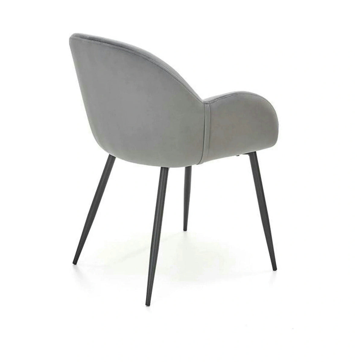 Scaun K480, gri/negru, stofa catifelata/metal, 59x59x79 cm