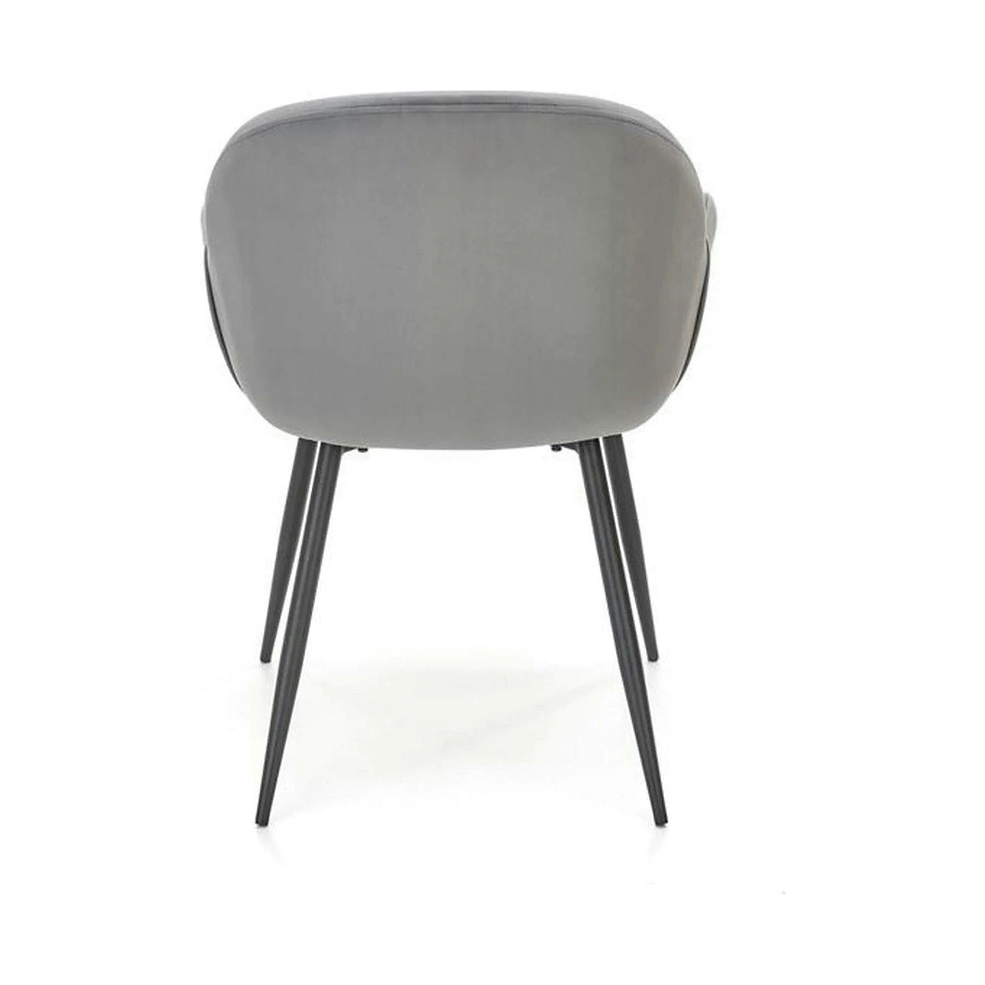 Scaun K480, gri/negru, stofa catifelata/metal, 59x59x79 cm