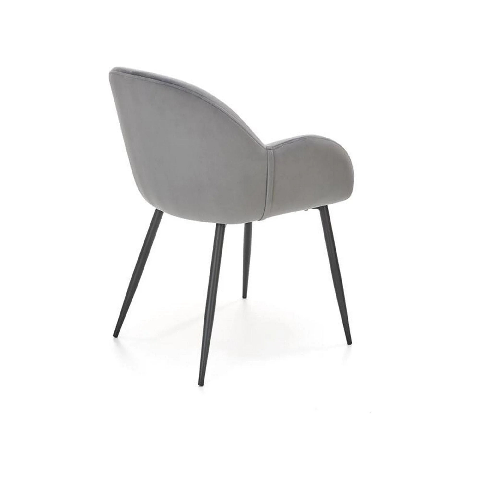 Scaun K480, gri/negru, stofa catifelata/metal, 59x59x79 cm