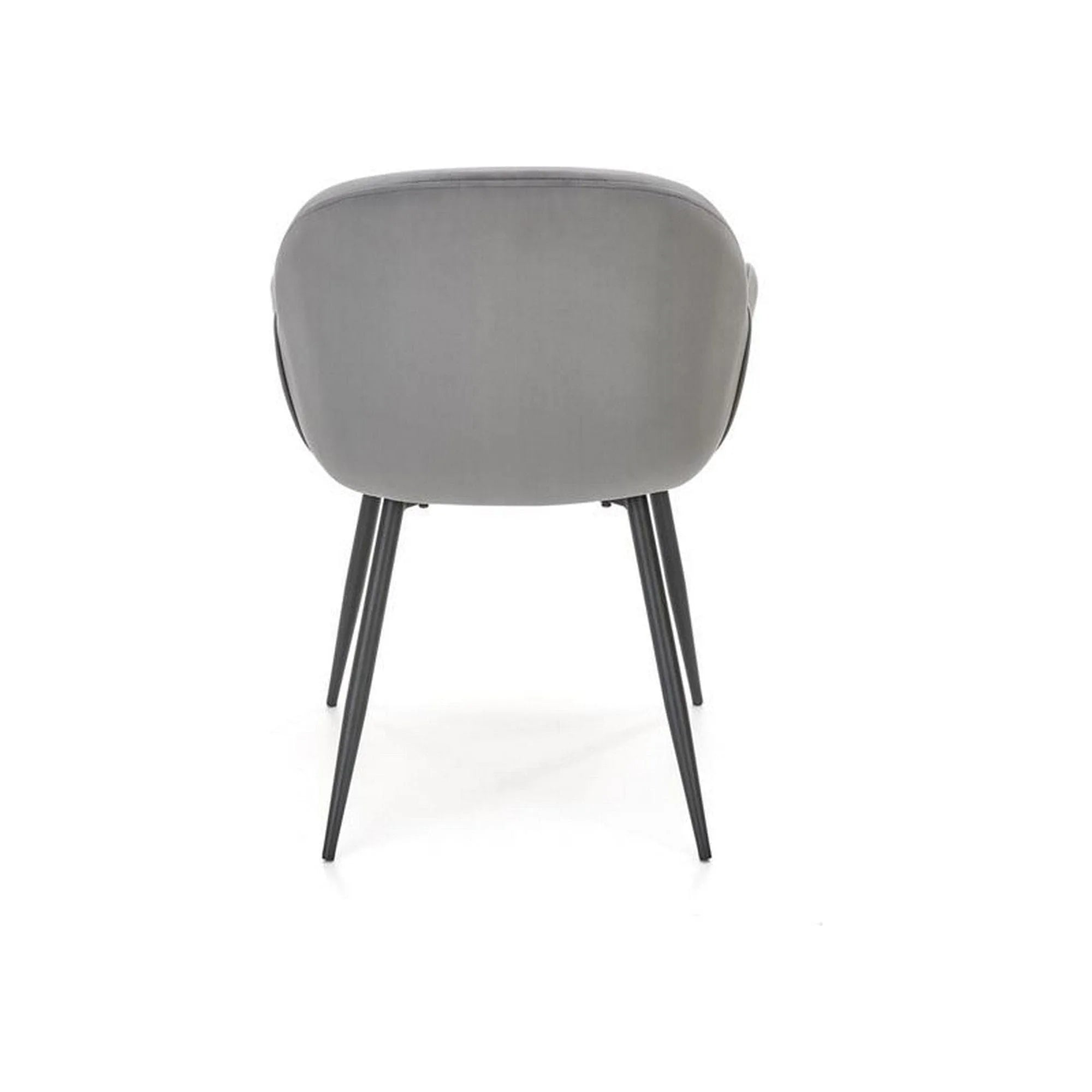 Scaun K480, gri/negru, stofa catifelata/metal, 59x59x79 cm