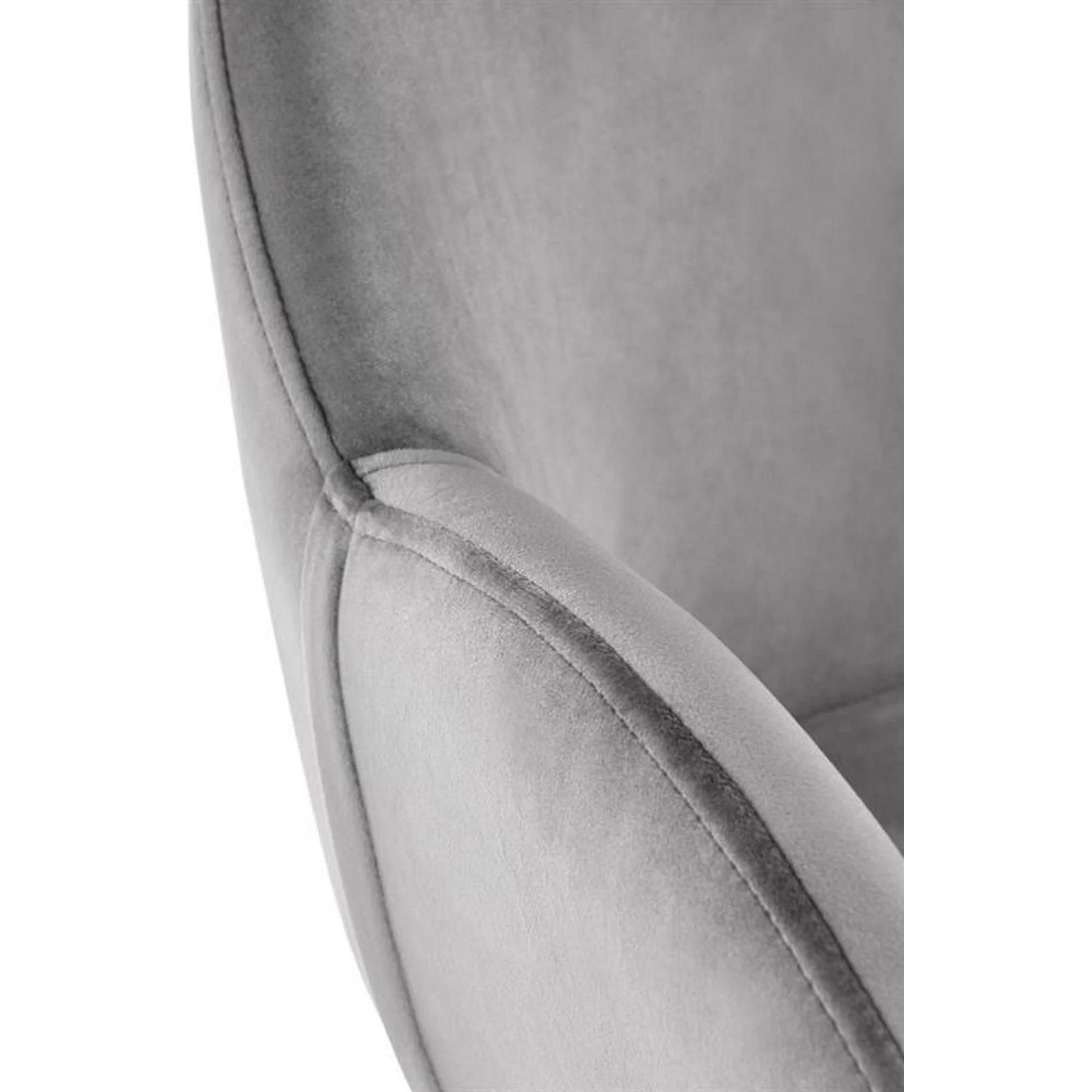 Scaun K480, gri/negru, stofa catifelata/metal, 59x59x79 cm