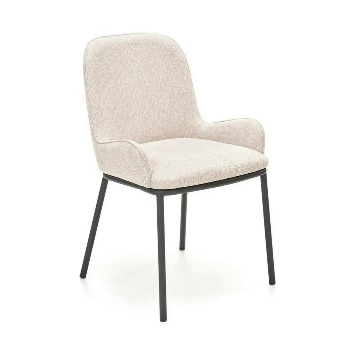 Scaun K481, alb/negru, stofa clasica/metal, 54x60x83 cm
