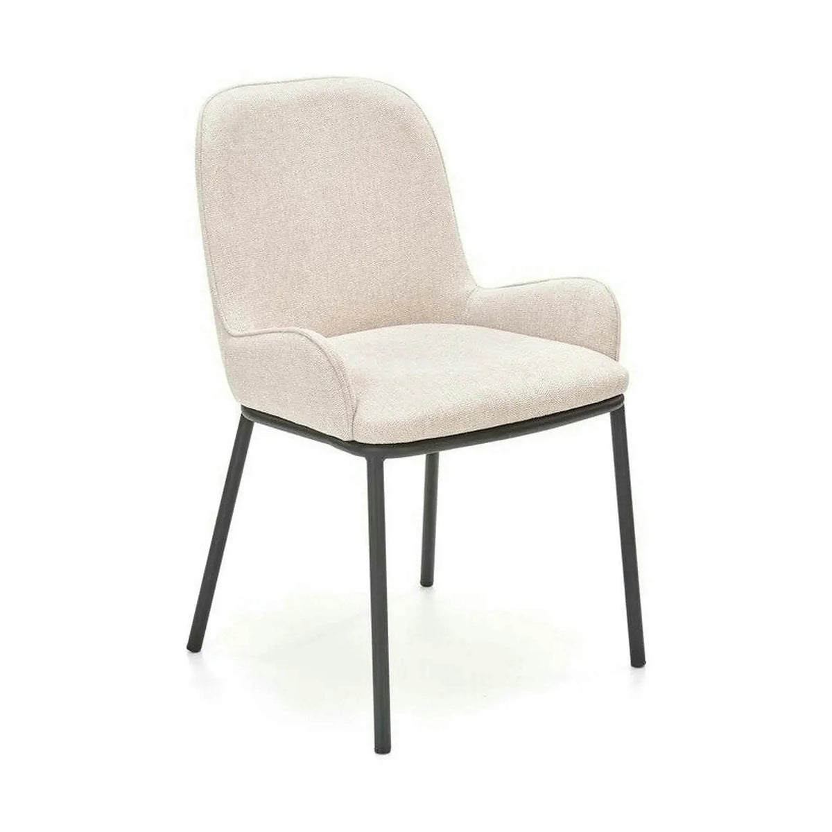 Scaun K481, alb/negru, stofa clasica/metal, 54x60x83 cm