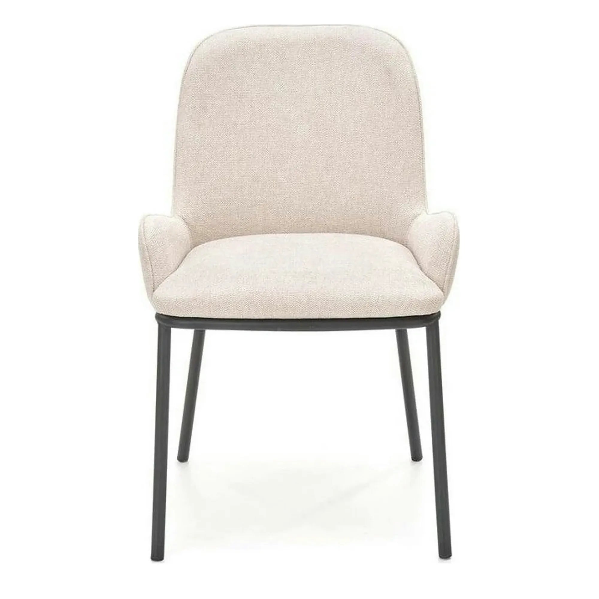 Scaun K481, alb/negru, stofa clasica/metal, 54x60x83 cm
