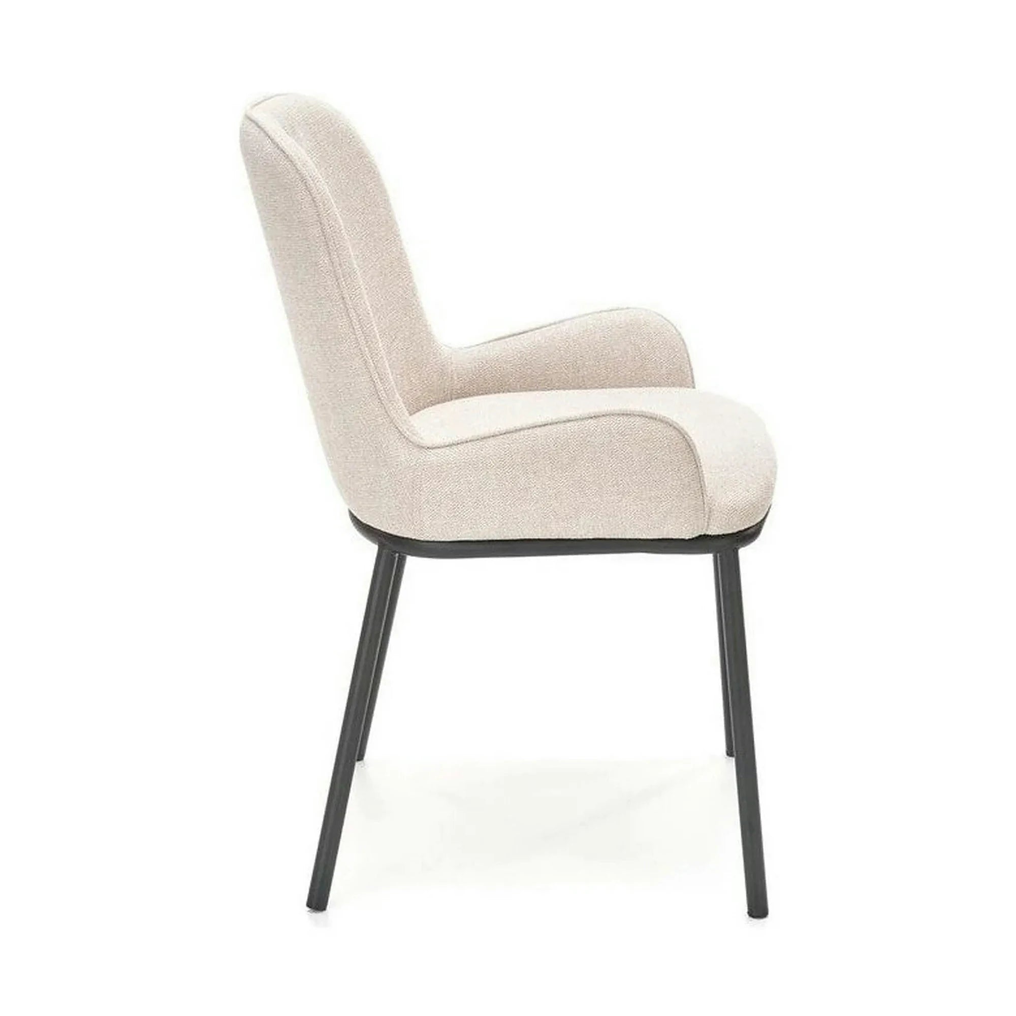 Scaun K481, alb/negru, stofa clasica/metal, 54x60x83 cm